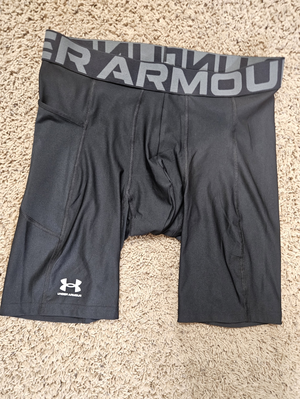 Under Armour Men's Black Compression Briefs with Gray Waistband